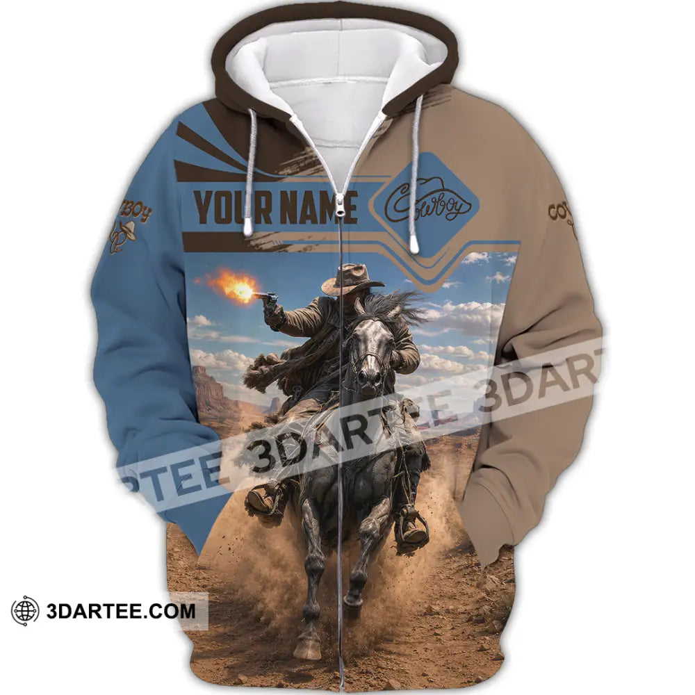 Unisex Shirt - Custom Cowboy Shirt - Zipper Hoodie / S - T-shirt