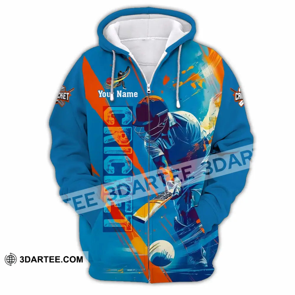 Unisex Shirt - Custom Cricket 3D Shirt - Zipper Hoodie / S - T-shirt