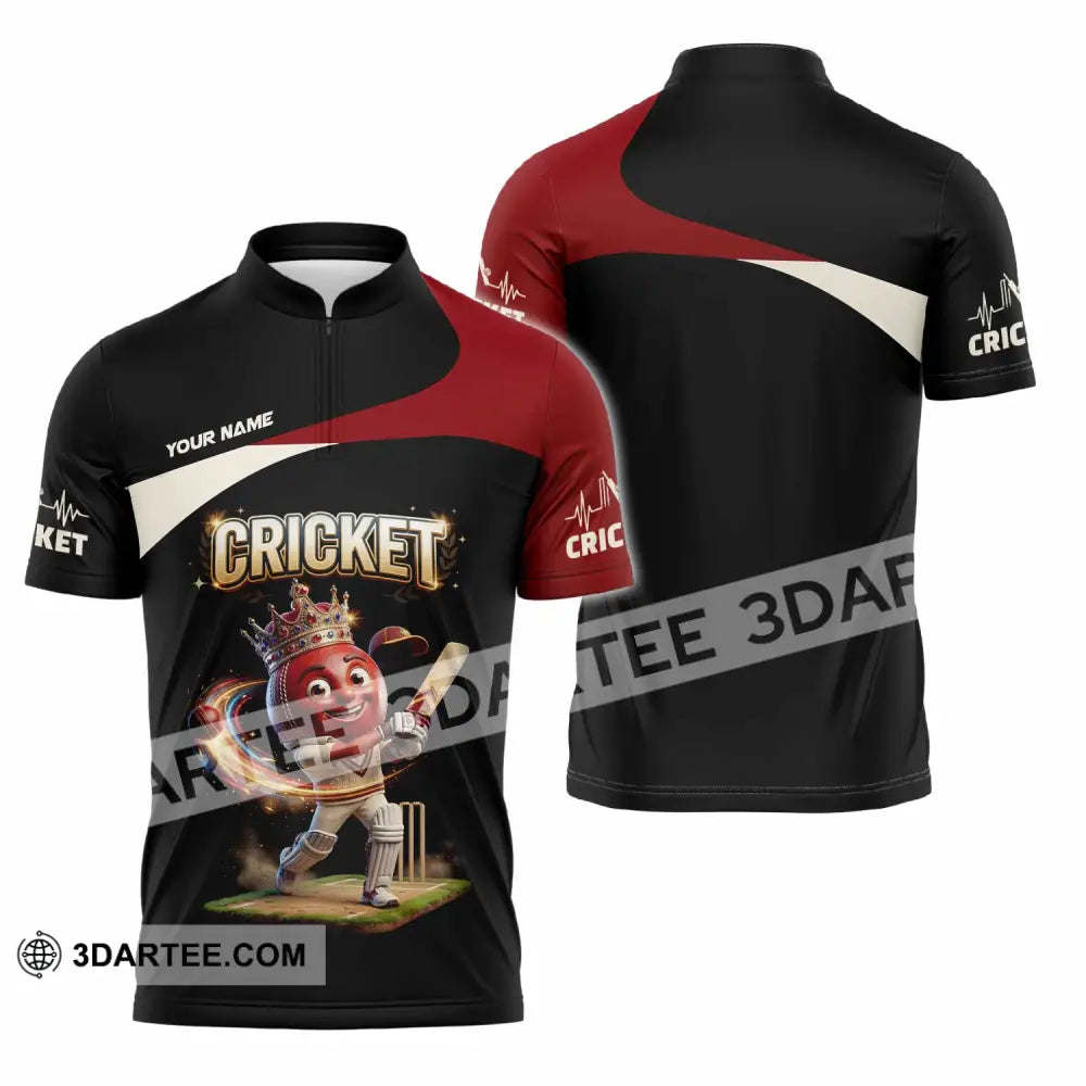 Unisex Shirt - Custom Cricket Shirt - Zipper Polo Shirt / S - T-shirt
