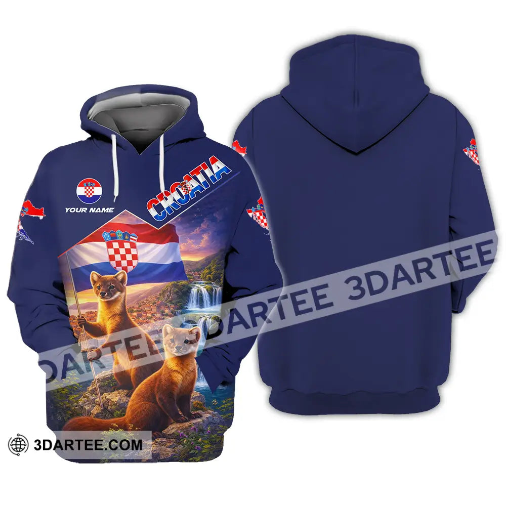 Unisex Shirt - Custom Croatia 3D Shirt Hoodie / S T-shirt