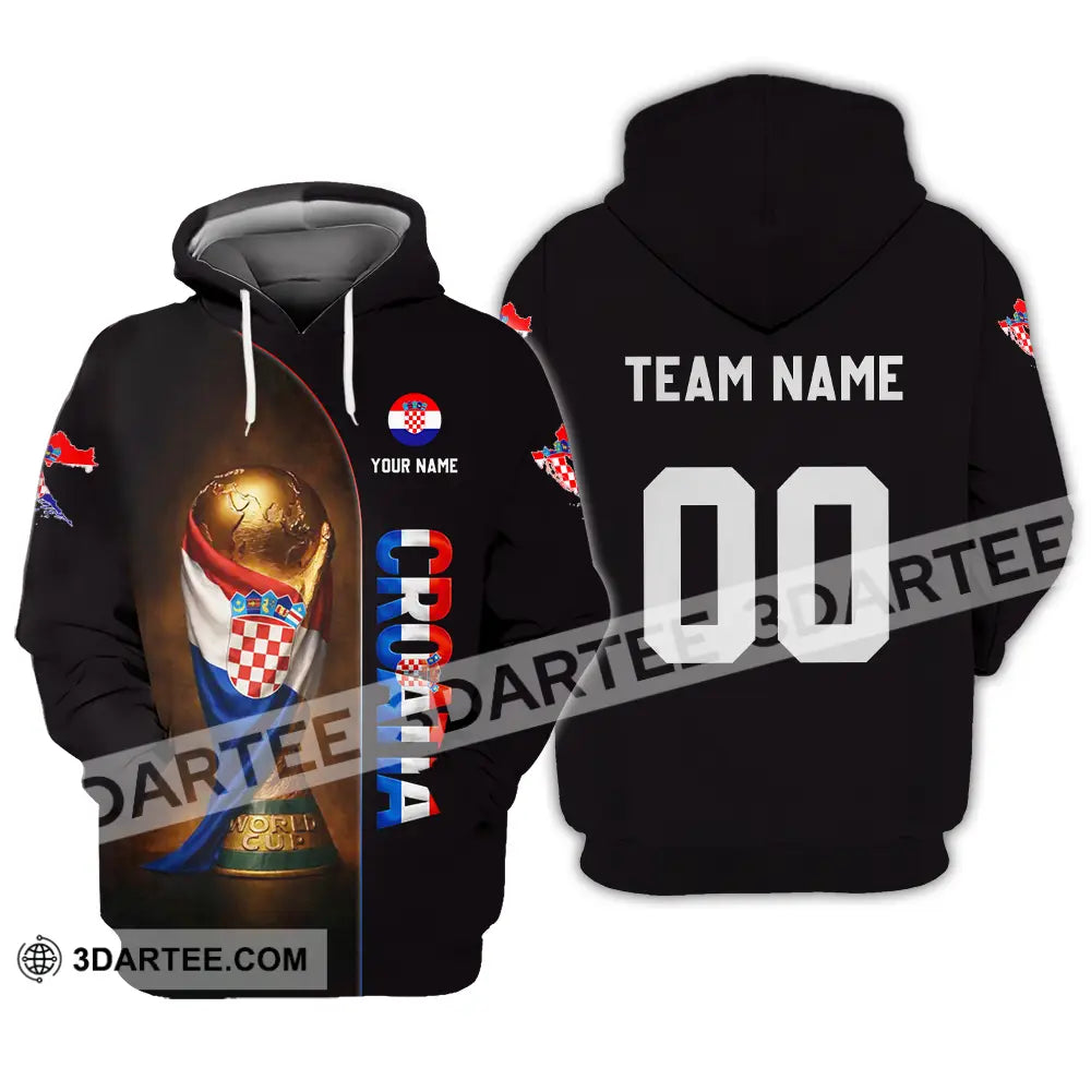 Unisex Shirt - Custom Croatia 3D Shirt Hoodie / S T-shirt