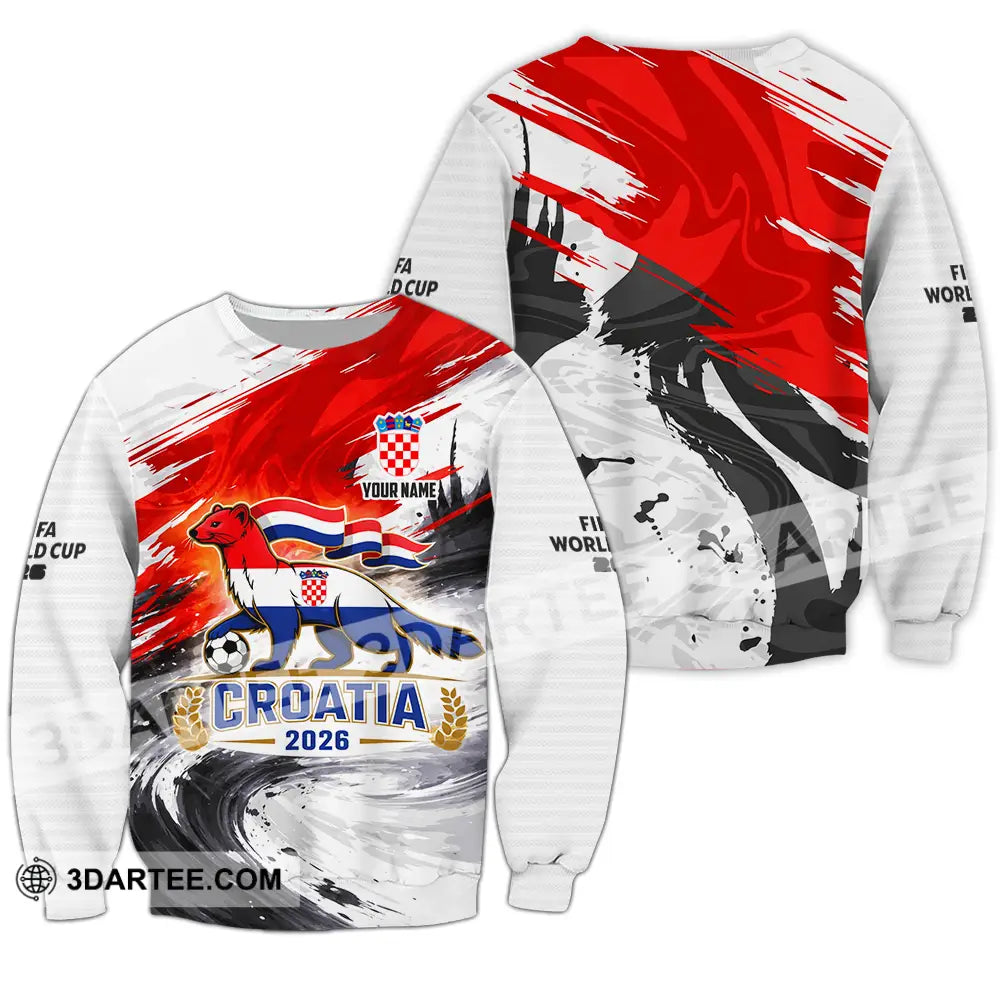 Unisex Shirt - Custom Croatia 3D Shirt Long Sleeve / S T-shirt