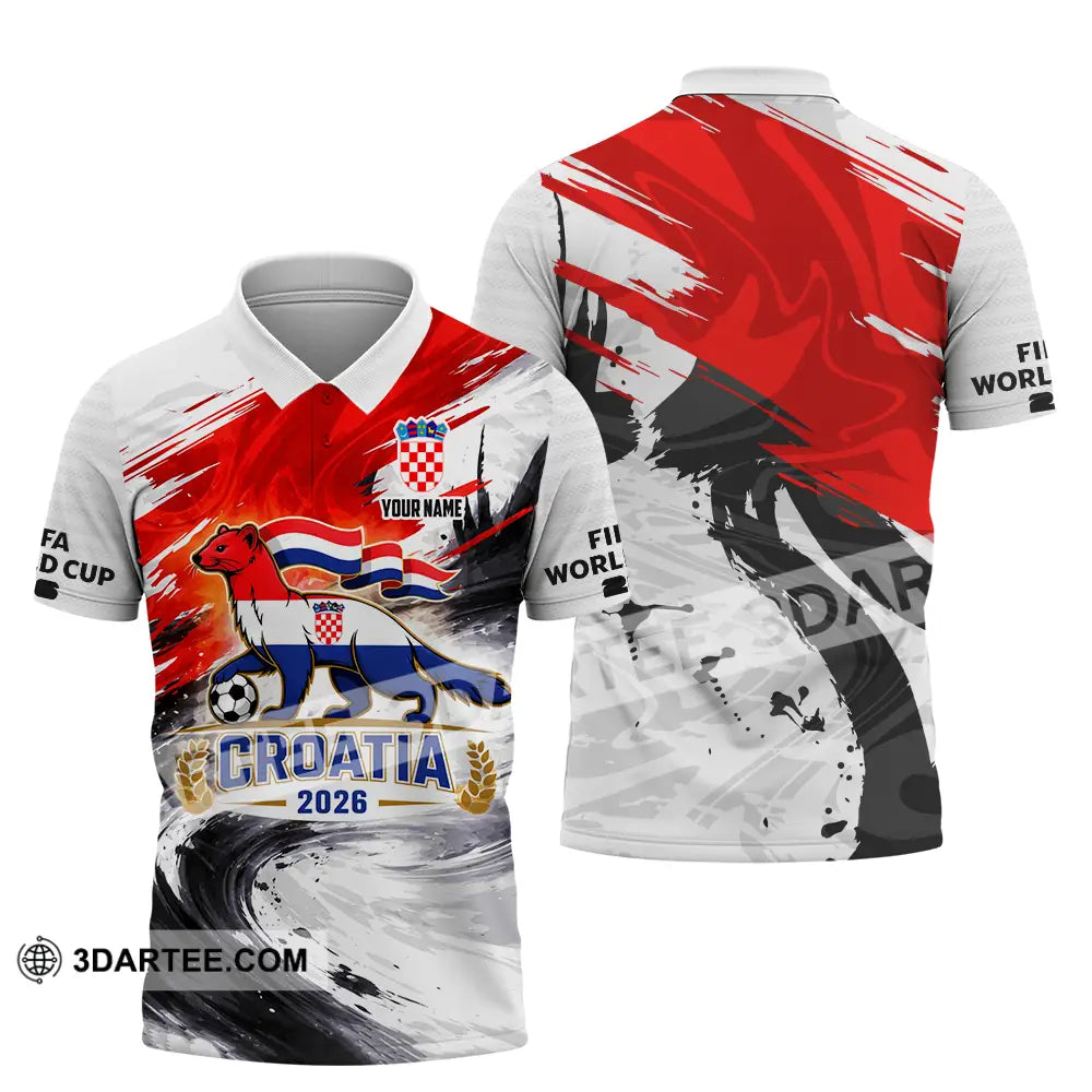 Unisex Shirt - Custom Croatia 3D Shirt Polo Shirt / S T-shirt