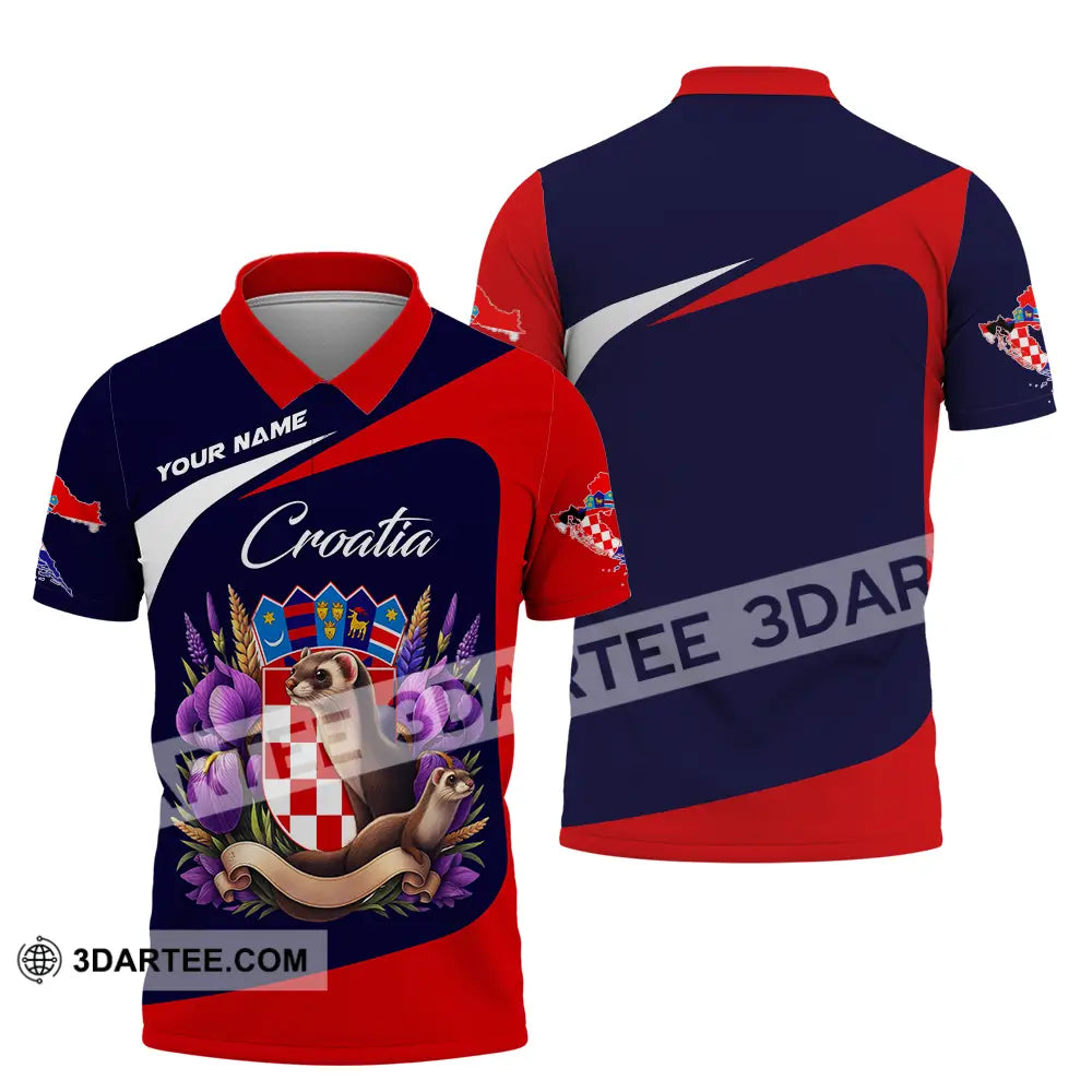 Unisex Shirt - Custom Croatia 3D Shirt Polo Shirt / S T-shirt