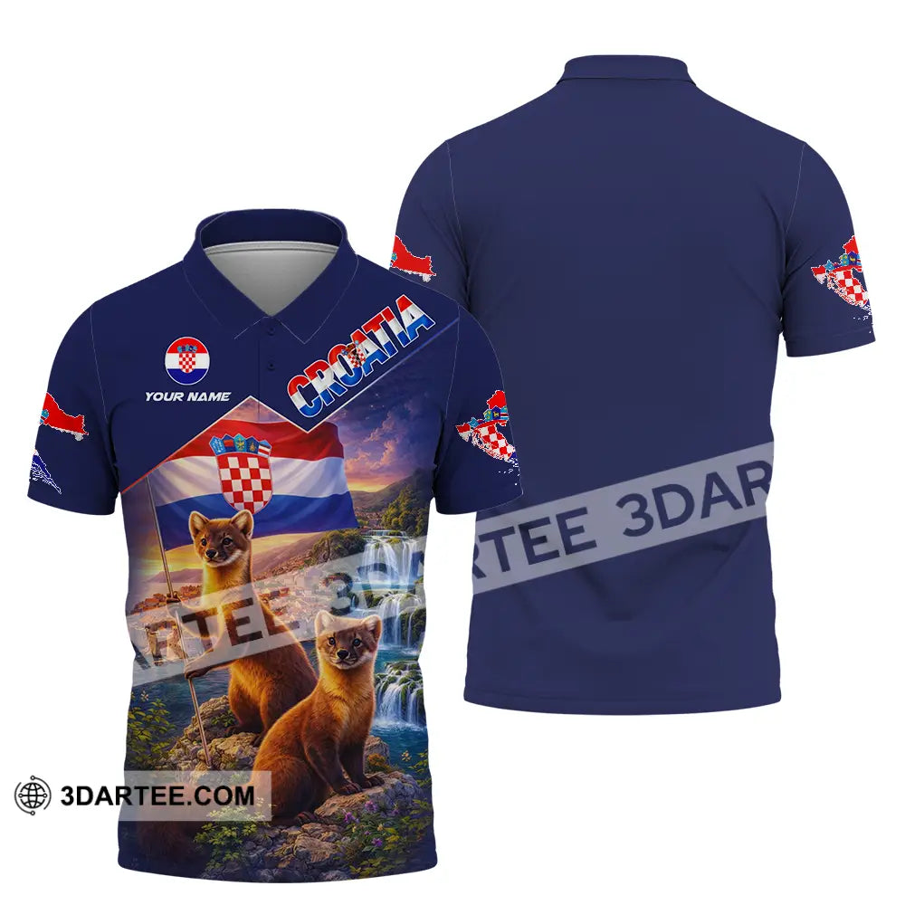 Unisex Shirt - Custom Croatia 3D Shirt Polo Shirt / S T-shirt
