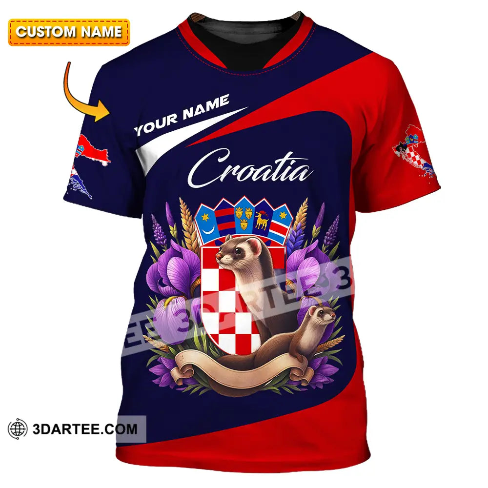 Unisex Shirt - Custom Croatia 3D Shirt T-shirt