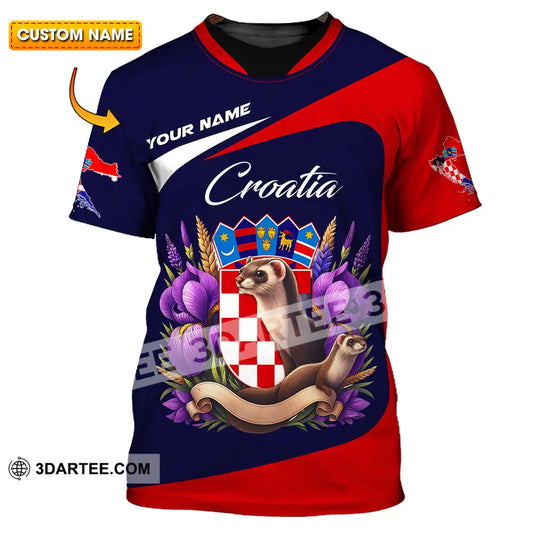 Unisex Shirt - Custom Croatia 3D Shirt T-shirt