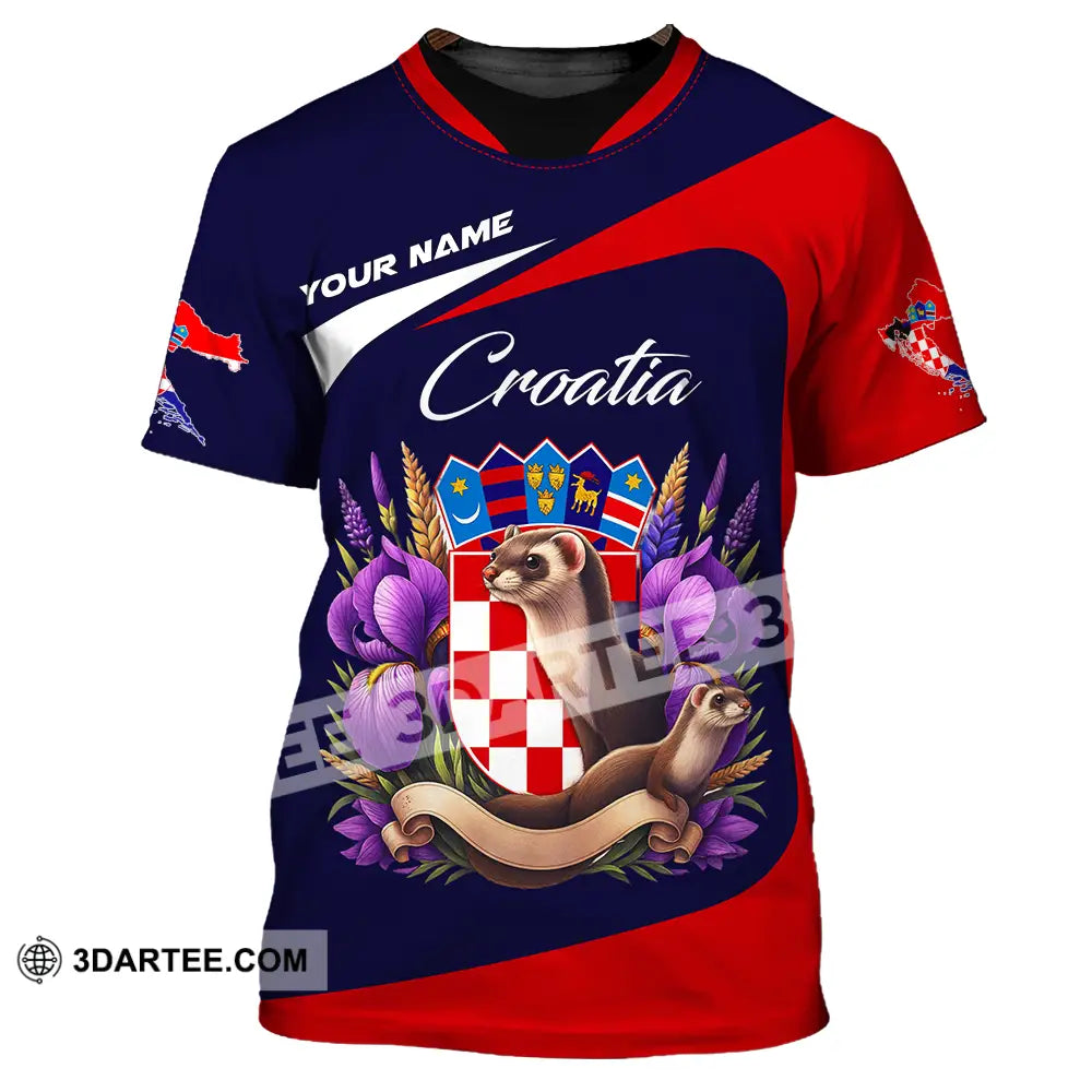 Unisex Shirt - Custom Croatia 3D Shirt T-Shirt / S T-shirt