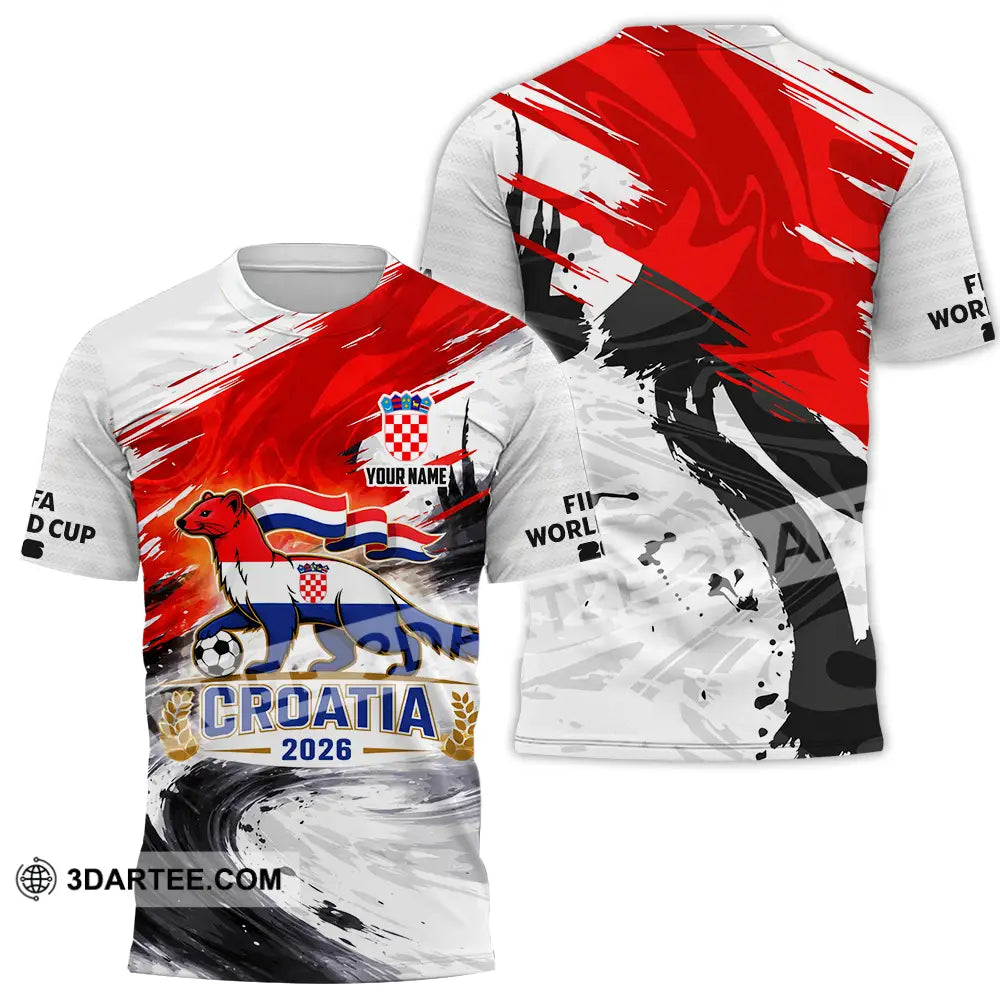 Unisex Shirt - Custom Croatia 3D Shirt T-Shirt / S T-shirt