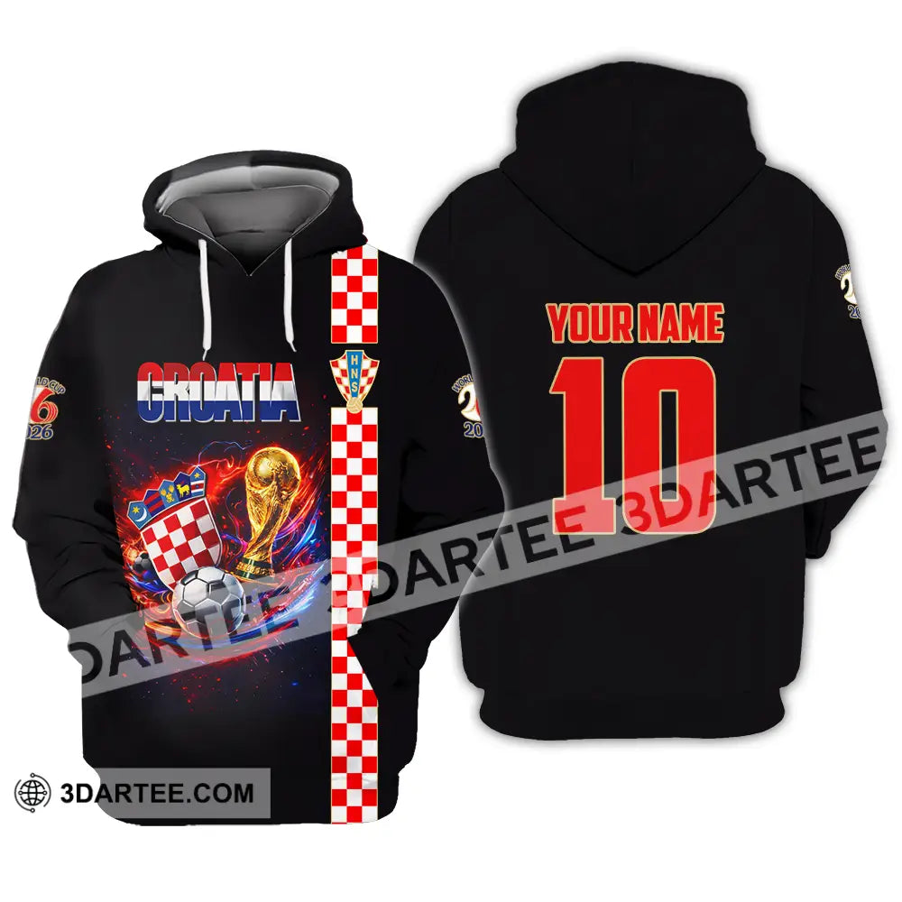 Unisex Shirt - Custom Croatia FIFA World Cup 2026 3D Shirt Hoodie / S T-shirt