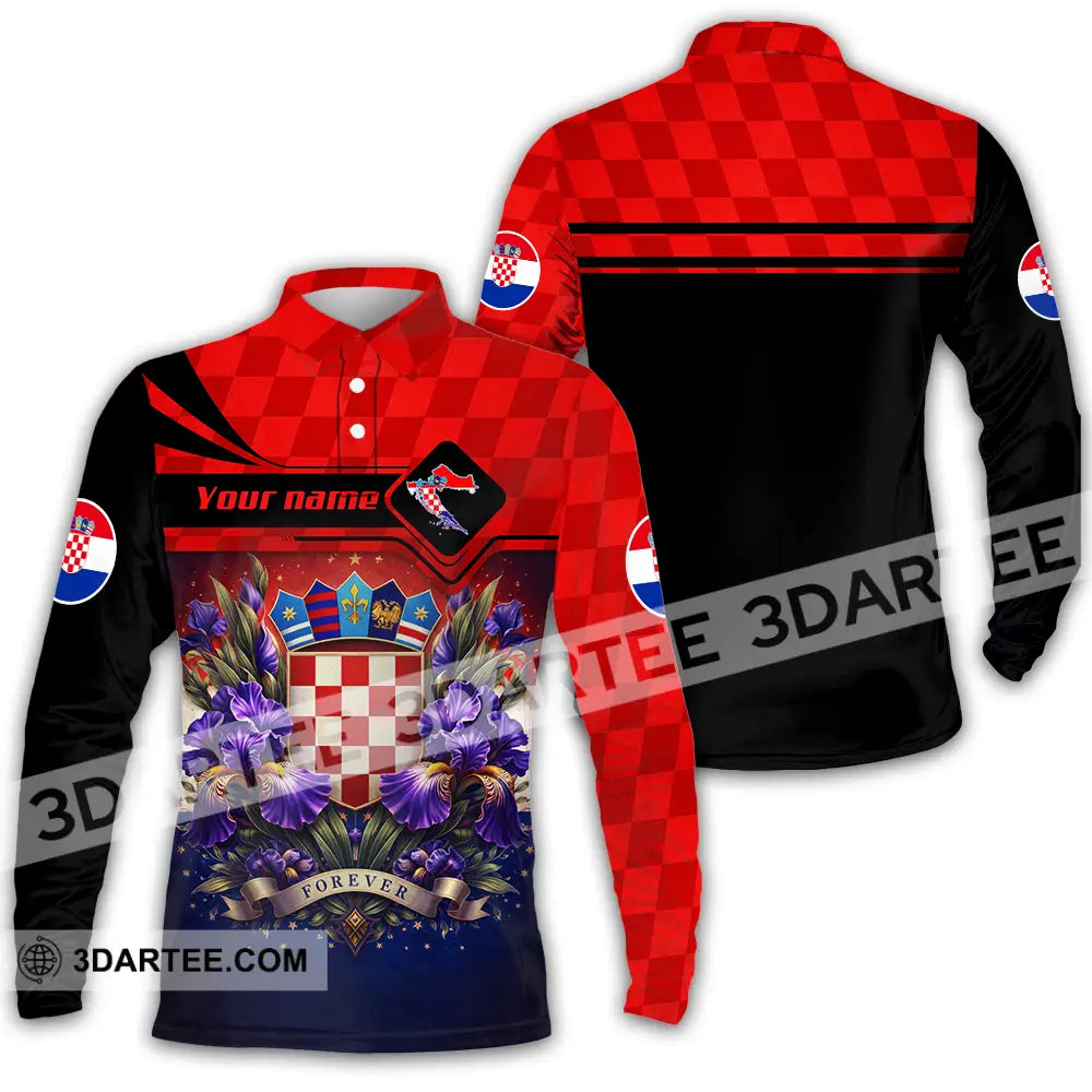 Unisex Shirt - Custom Croatia Fifa World Cup 2026 3D Shirt - Long Sleeve Polo / S - T-shirt