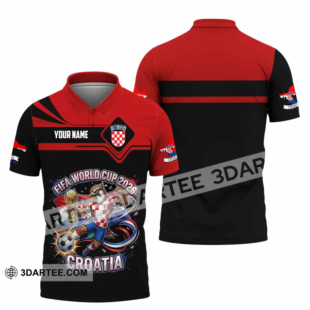 Unisex Shirt - Custom Croatia Fifa World Cup 2026 3D Shirt Polo Shirt / S T-shirt