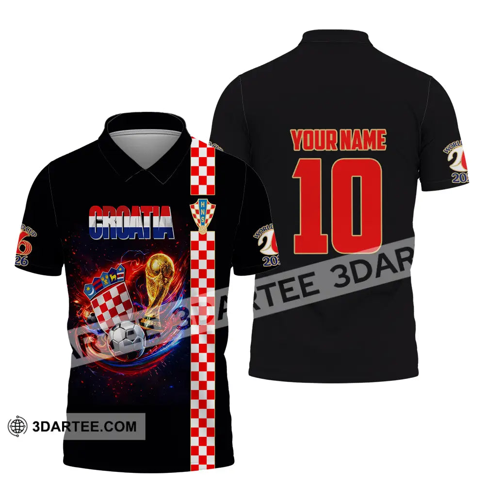 Unisex Shirt - Custom Croatia FIFA World Cup 2026 3D Shirt Polo Shirt / S T-shirt