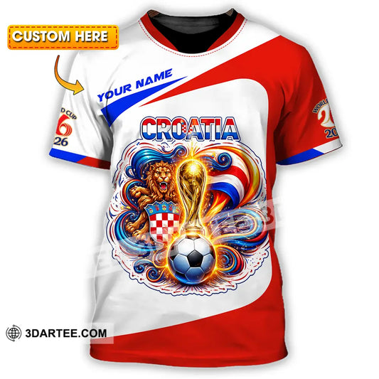 Unisex Shirt - Custom Croatia FIFA World Cup 2026 3D Shirt T-shirt