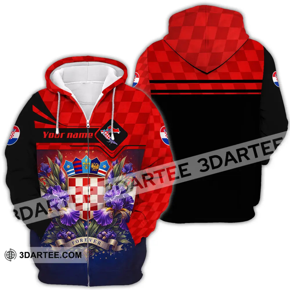 Unisex Shirt - Custom Croatia Fifa World Cup 2026 3D Shirt - Zipper Hoodie / S - T-shirt