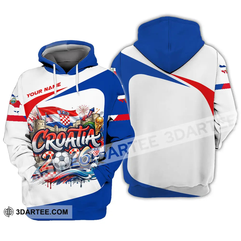 Unisex Shirt - Custom Croatia Fifa Club World Cup 2026 3D Shirt Hoodie / S T-shirt