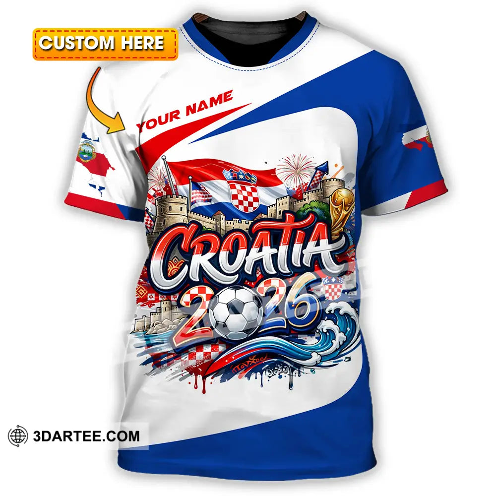 Unisex Shirt - Custom Croatia Fifa Club World Cup 2026 3D Shirt T-shirt