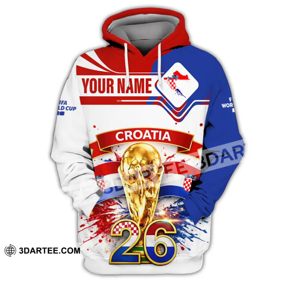 Unisex Shirt - Custom Croatia Fifa World Cup 2026 3D Shirt Hoodie / S T-shirt