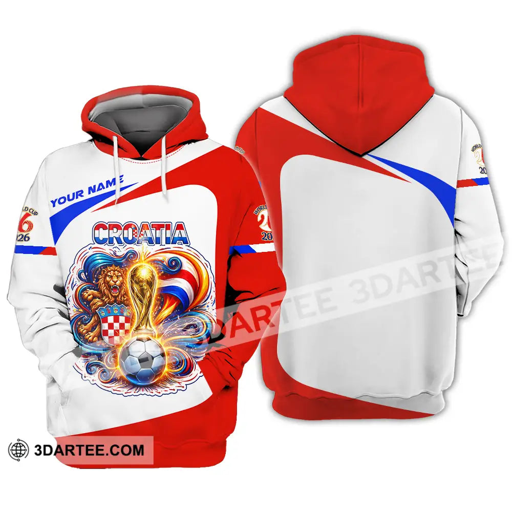 Unisex Shirt - Custom Croatia FIFA World Cup 2026 3D Shirt Hoodie / S T-shirt