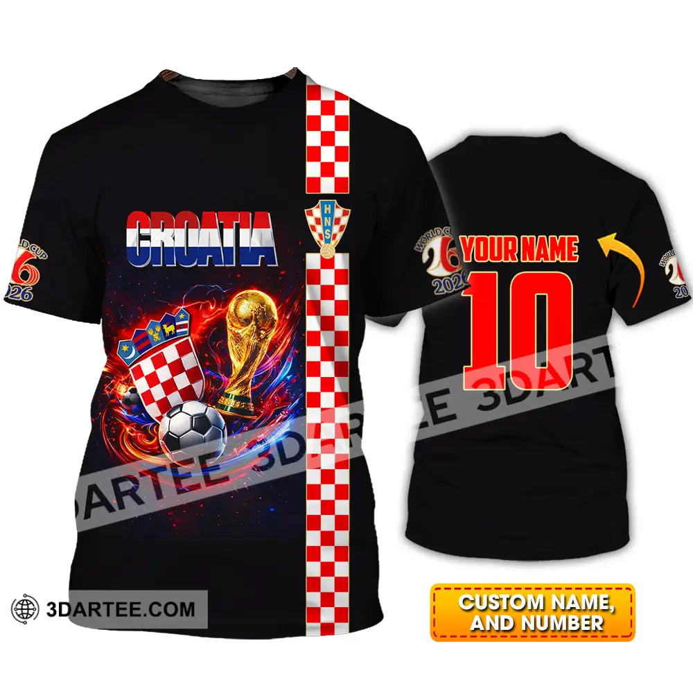 Unisex Shirt - Custom Croatia FIFA World Cup 2026 3D Shirt T-shirt