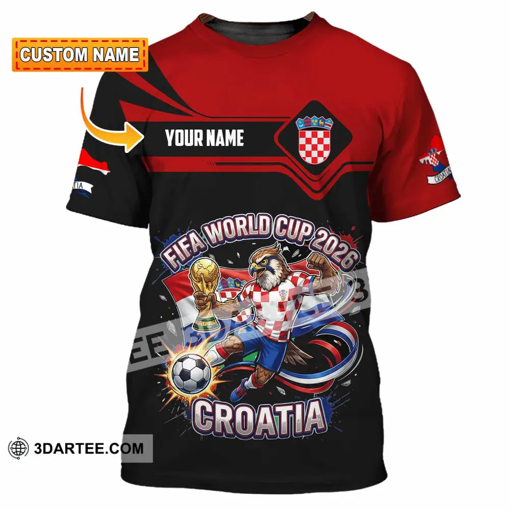Unisex Shirt - Custom Croatia Fifa World Cup 2026 3D Shirt T-shirt