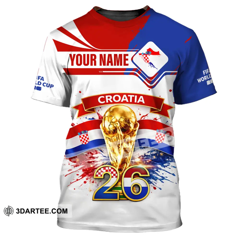 Unisex Shirt - Custom Croatia Fifa World Cup 2026 3D Shirt T-Shirt / S T-shirt