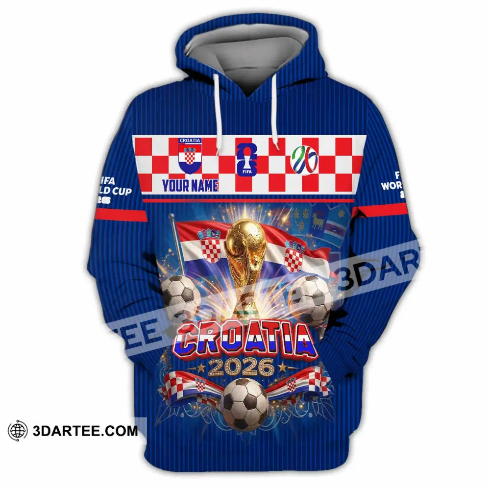 Unisex Shirt - Custom Croatia World Cup 2026 Shirt - Hoodie / S - T-shirt