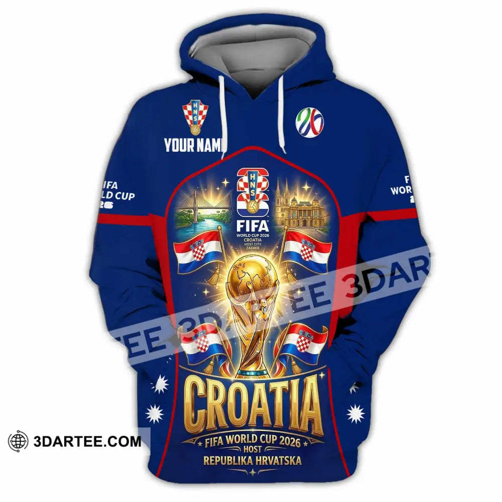 Unisex Shirt - Custom Croatia World Cup 2026 Shirt - Hoodie / S - T-shirt