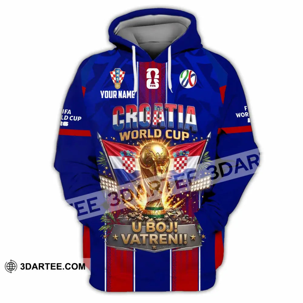 Unisex Shirt - Custom Croatia World Cup 2026 Shirt - Hoodie / S - T-shirt