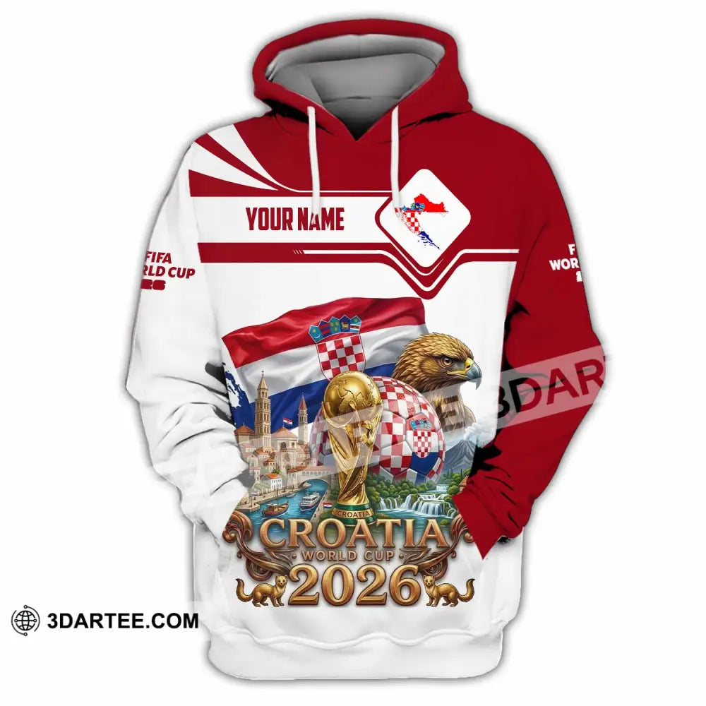 Unisex Shirt - Custom Croatia World Cup 2026 Shirt - Hoodie / S - T-shirt
