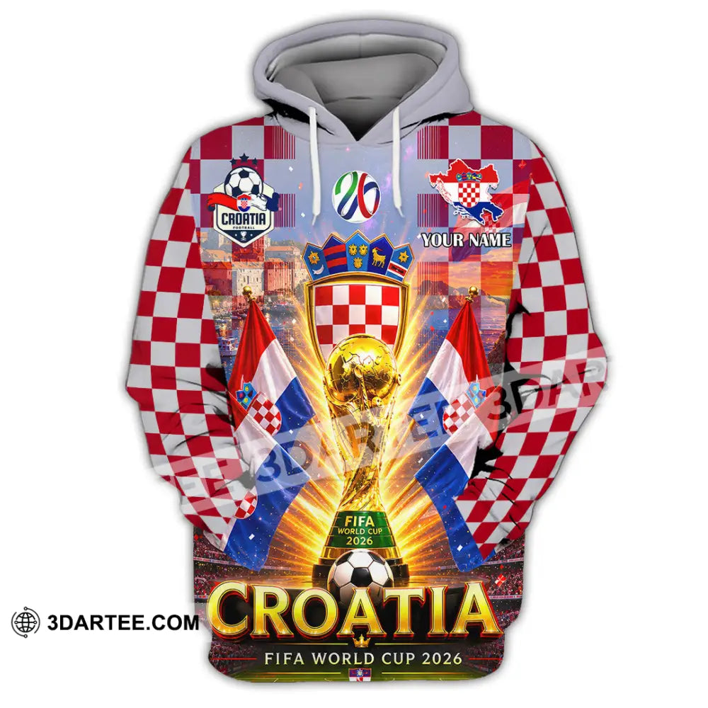 Unisex Shirt - Custom Croatia World Cup 2026 Shirt - Hoodie / S - T-shirt