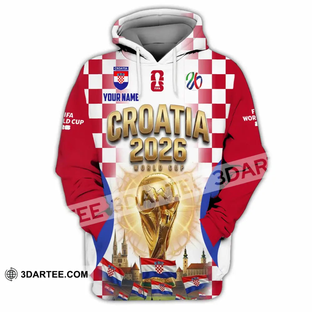 Unisex Shirt - Custom Croatia World Cup 2026 Shirt - Hoodie / S - T-shirt