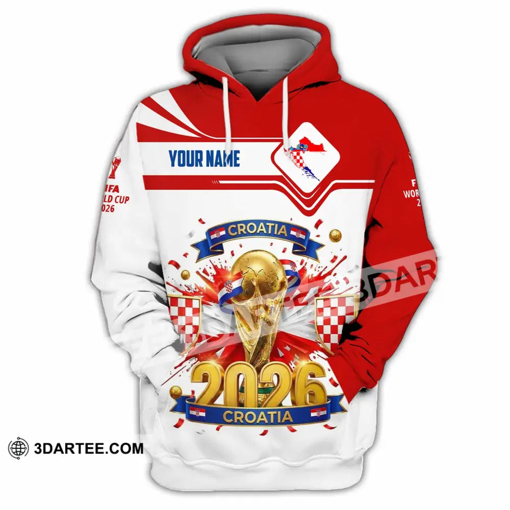 Unisex Shirt - Custom Croatia World Cup 2026 Shirt - Hoodie / S - T-shirt