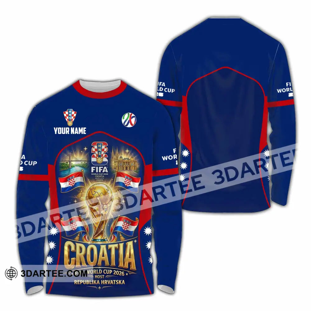 Unisex Shirt - Custom Croatia World Cup 2026 Shirt - Long Sleeve Shirt / S - T-shirt