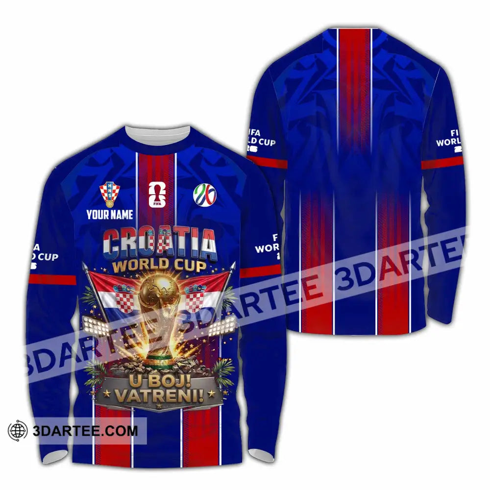 Unisex Shirt - Custom Croatia World Cup 2026 Shirt - Long Sleeve Shirt / S - T-shirt