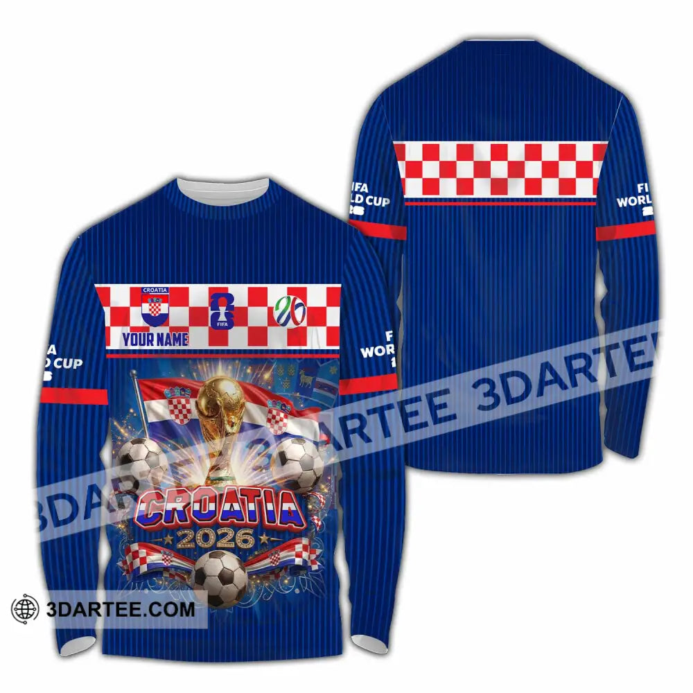 Unisex Shirt - Custom Croatia World Cup 2026 Shirt - Long Sleeve Shirt / S - T-shirt