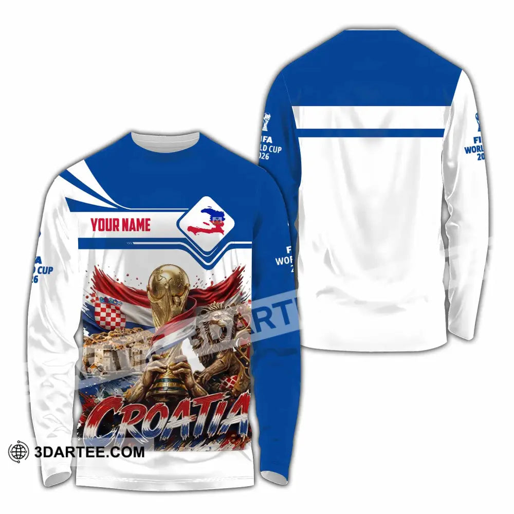 Unisex Shirt - Custom Croatia World Cup 2026 Shirt - Long Sleeve Shirt / S - T-shirt