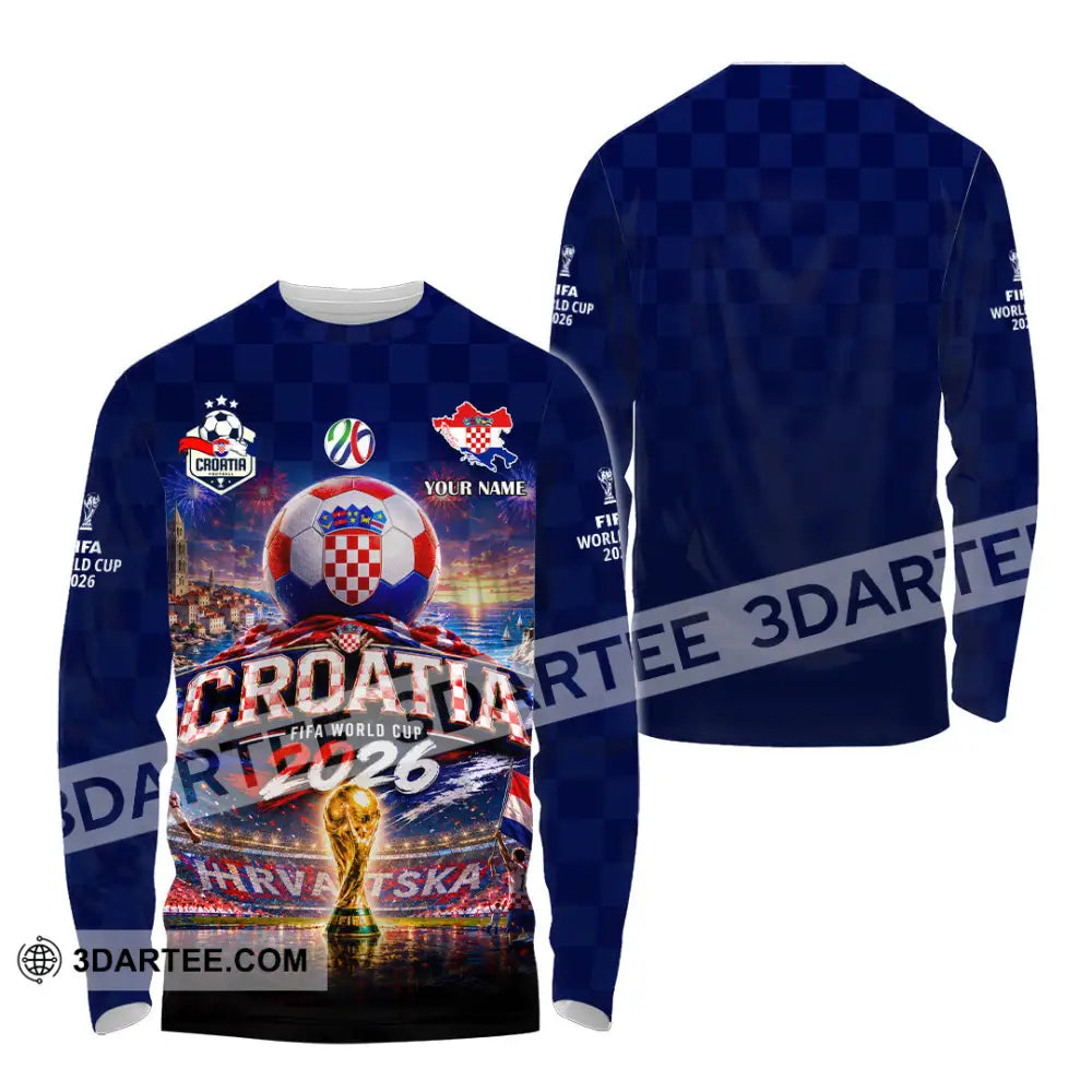 Unisex Shirt - Custom Croatia World Cup 2026 Shirt - Long Sleeve Shirt / S - T-shirt