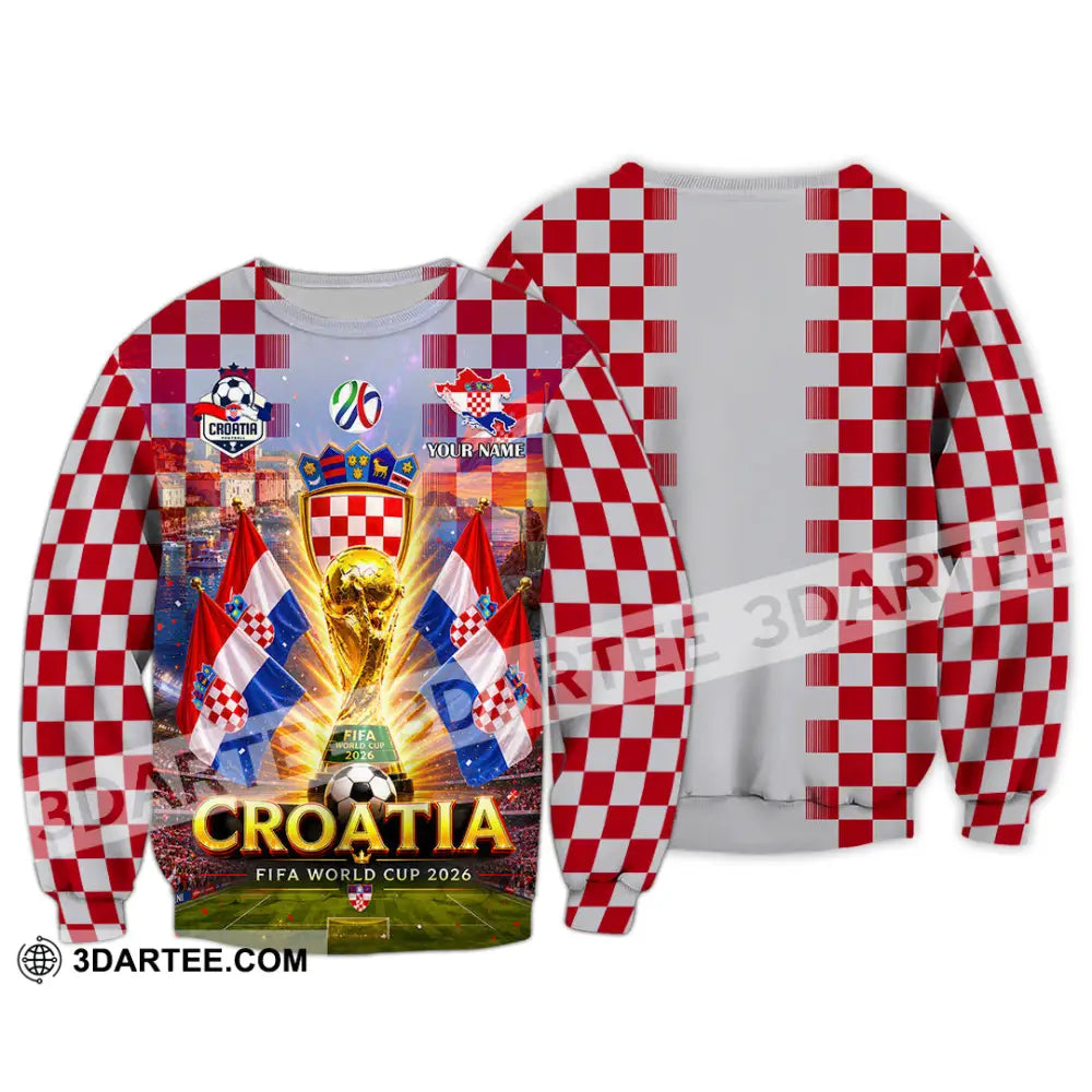 Unisex Shirt - Custom Croatia World Cup 2026 Shirt - Long Sleeve / S - T-shirt