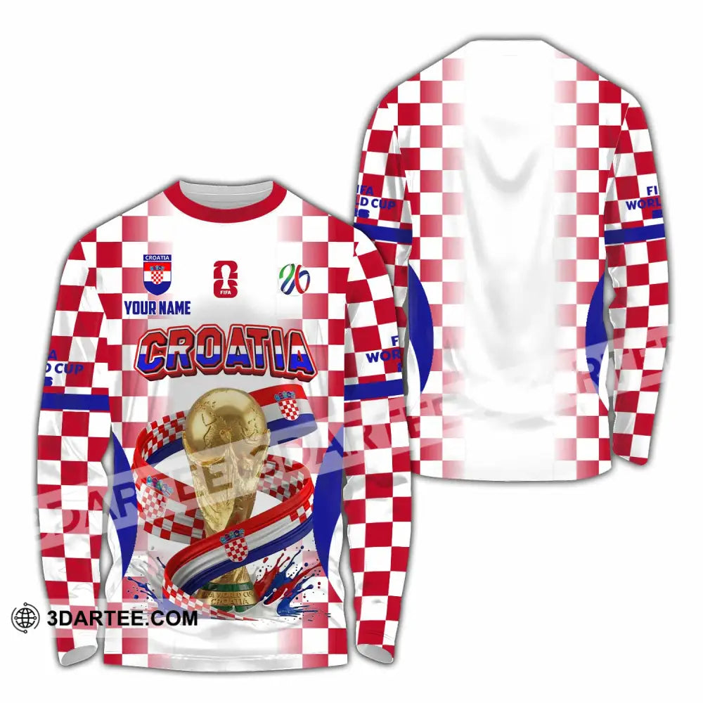 Unisex Shirt - Custom Croatia World Cup 2026 Shirt - Long Sleeve Shirt / S - T-shirt