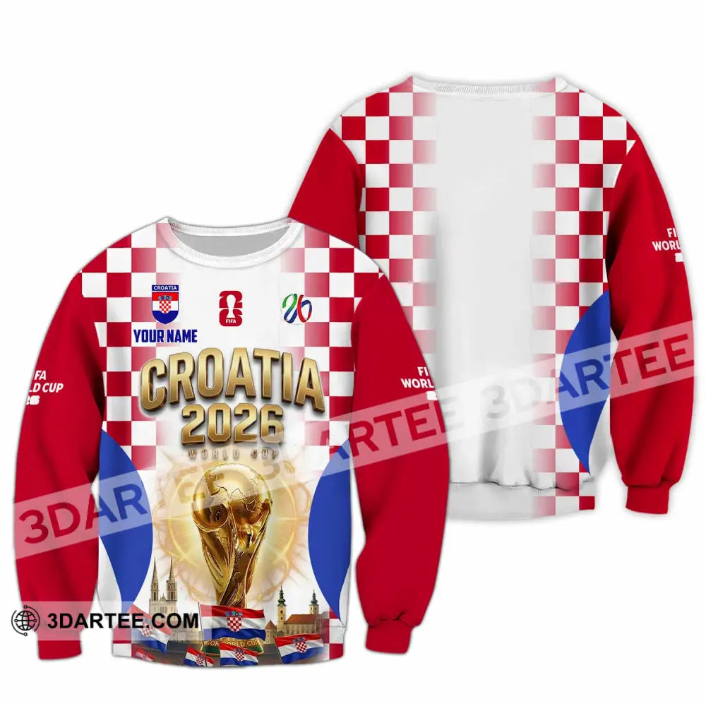 Unisex Shirt - Custom Croatia World Cup 2026 Shirt - Long Sleeve / S - T-shirt