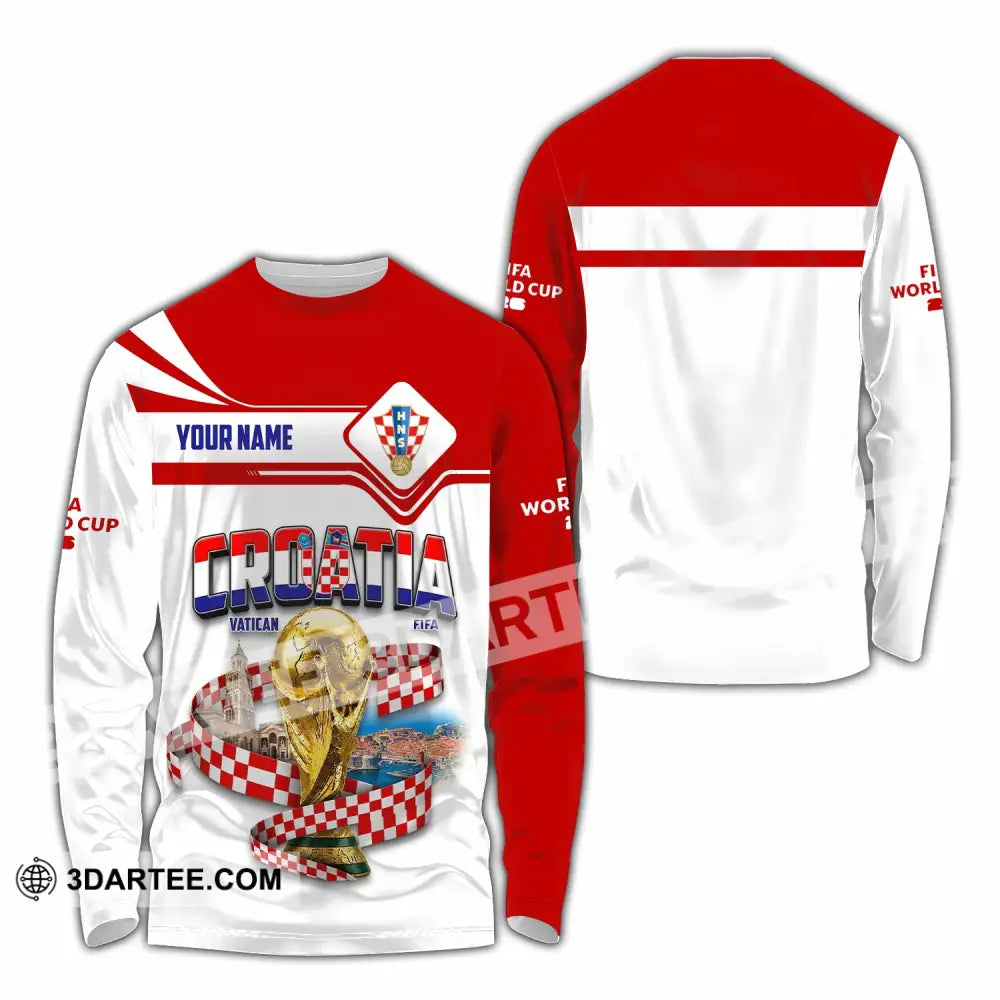 Unisex Shirt - Custom Croatia World Cup 2026 Shirt - Long Sleeve Shirt / S - T-shirt