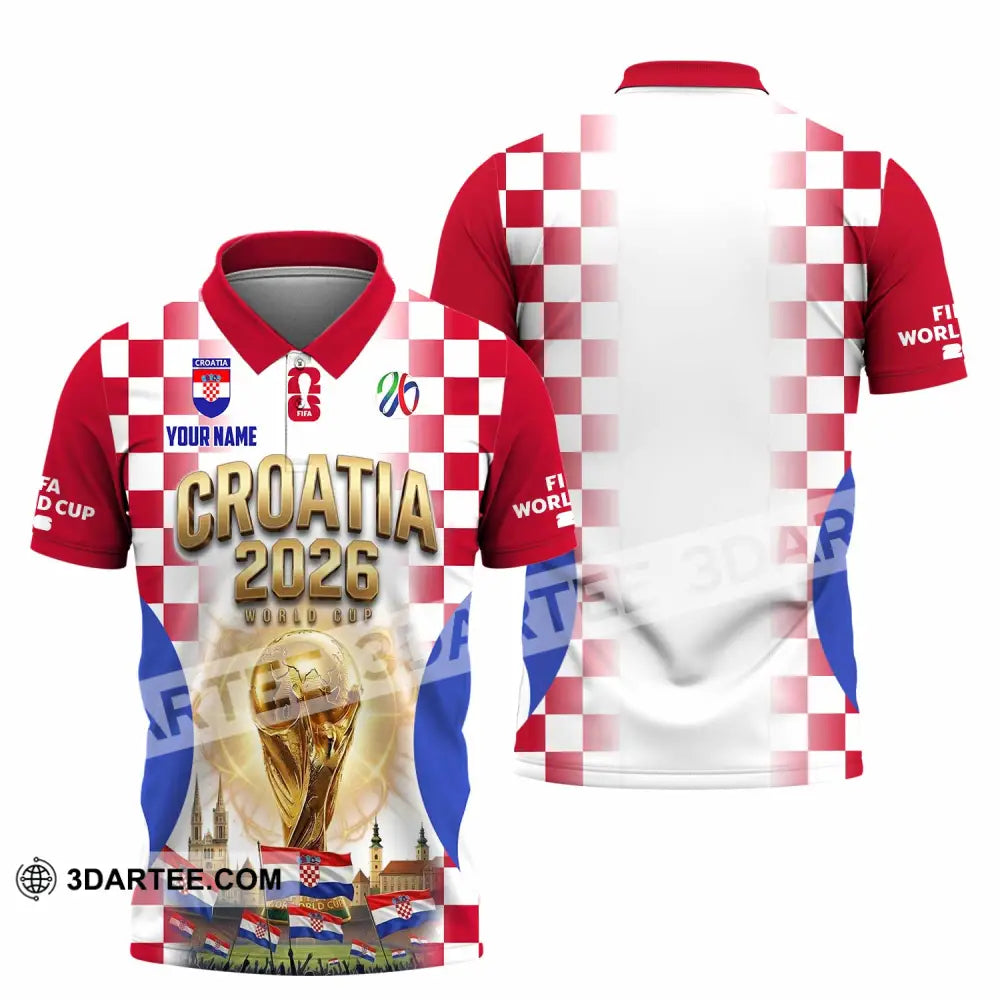 Unisex Shirt - Custom Croatia World Cup 2026 Shirt - Polo Shirt / S - T-shirt