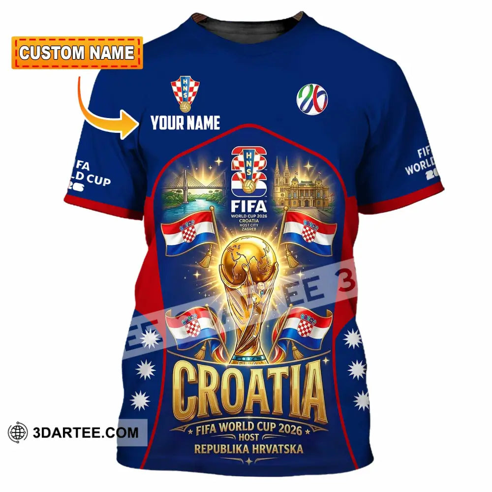 Unisex Shirt - Custom Croatia World Cup 2026 Shirt - T-shirt