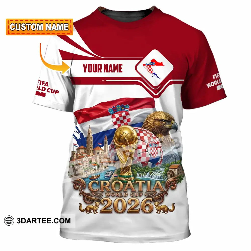 Unisex Shirt - Custom Croatia World Cup 2026 Shirt - T-shirt