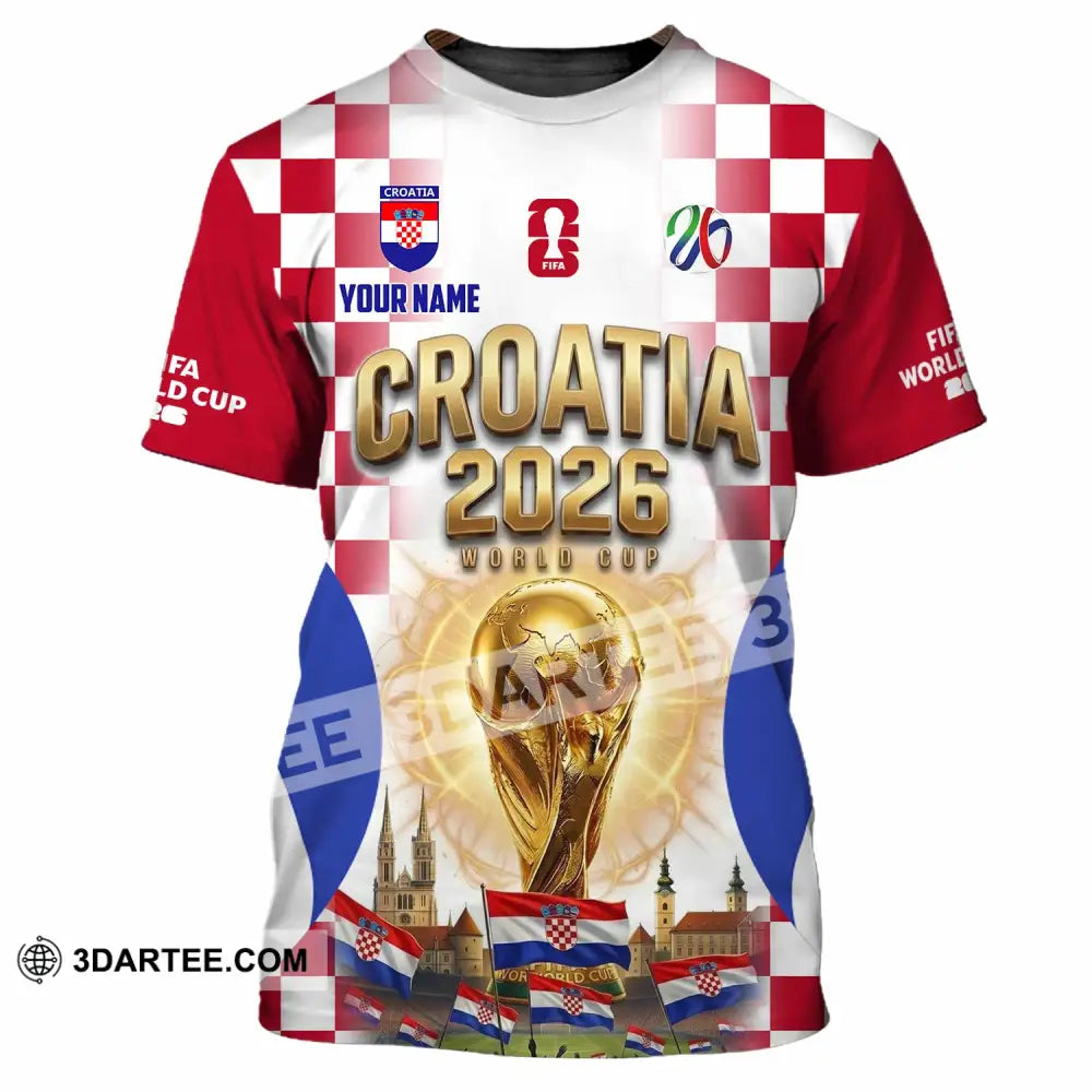 Unisex Shirt - Custom Croatia World Cup 2026 Shirt - T-Shirt / S - T-shirt