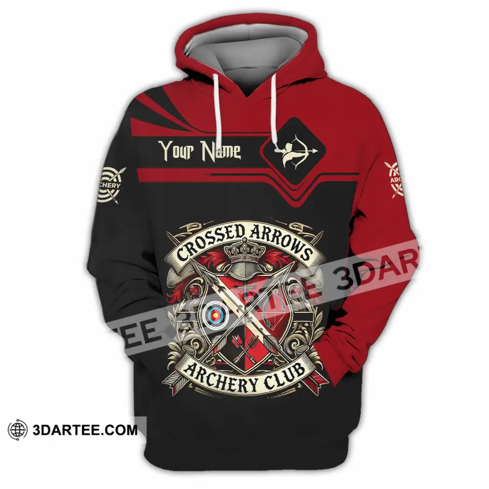 Unisex Shirt Custom Crossed Arrows Archery Club Sport Shirt Hoodie / S T shirt