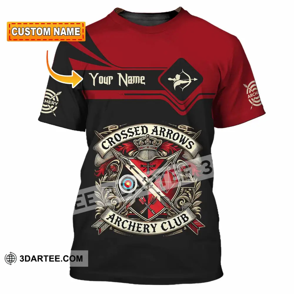 Unisex Shirt Custom Crossed Arrows Archery Club Sport Shirt T shirt