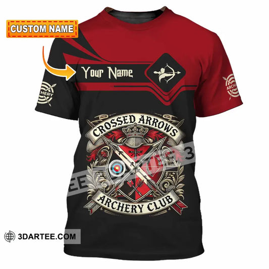 Unisex Shirt Custom Crossed Arrows Archery Club Sport Shirt T shirt