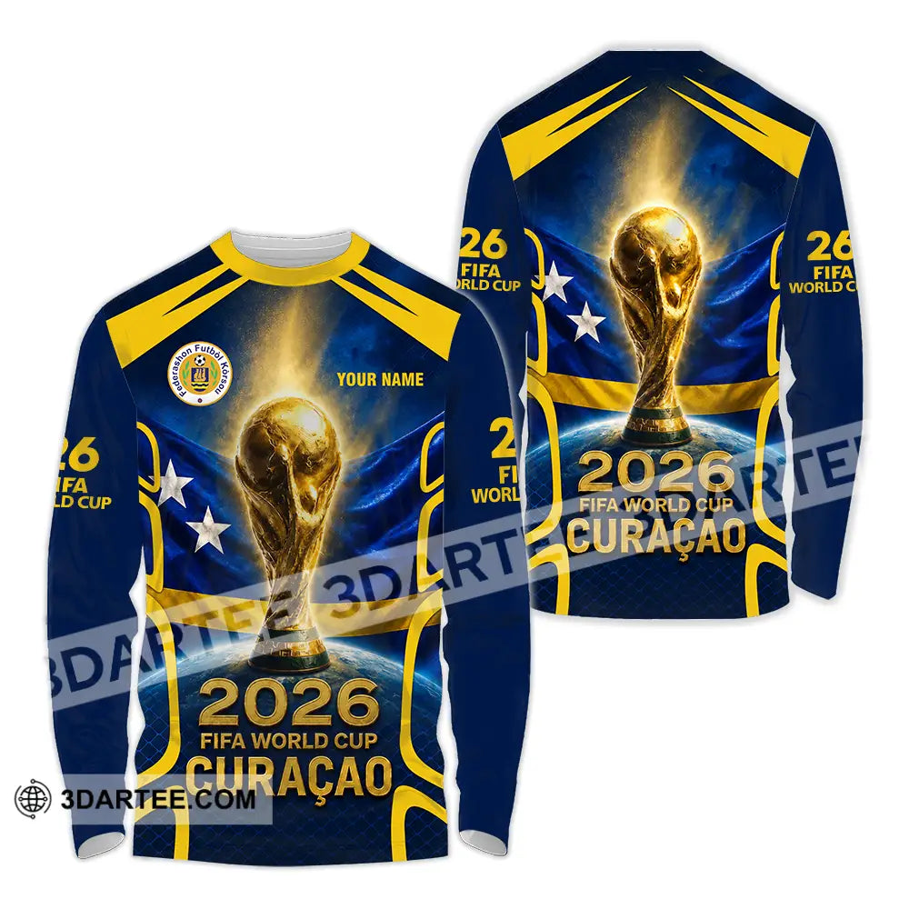 Unisex Shirt - Custom Curacao World Cup 2026 Shirt - Long Sleeve Shirt / S - T-shirt